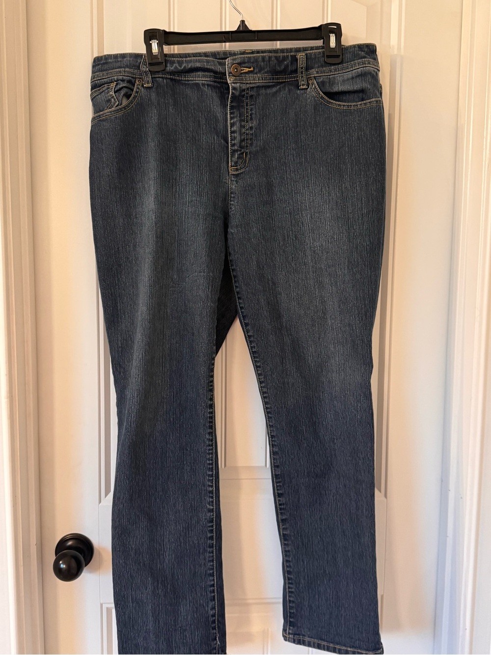 Chico’s Dark Wash Straight Bootcut Jeans Size 2.5